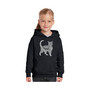 Big Girl's Word Art Hooded Sweatshirt - Cat