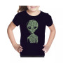 Big Girl's Word Art T-shirt - Alien
