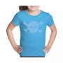 Big Girl's Word Art T-shirt - XOXO Skull