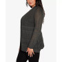 Plus Size Pointelle Long Sleeves Open Cardigan Sweater