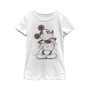 Girl's Mickey & Friends Retro Mickey Mouse Sketch  Child T-Shirt
