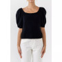 Women's Short Puff Sleeve Sweater