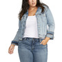 Plus Size Fitted Denim Jacket