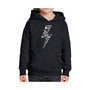 Big Girl's Word Art Hooded Sweatshirt - Lightning Bolt