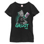 Girl's Marvel Guardians of the Galaxy Vol. 2 Groot Mix Tape Child T-Shirt