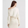 Women's Cotton-Blend Surplice Sweater