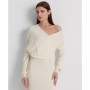 Women's Cotton-Blend Surplice Sweater