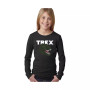 Big Girl's Word Art Long Sleeve T-Shirt - T-Rex Head