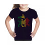 Big Girl's Word Art T-shirt - One Love Lion