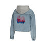 Women's Chicago Cubs Hooded Full-Button Denim Jacket
