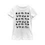 Girl's Batman Action Poses Poster Black  Child T-Shirt