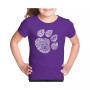 Big Girl's Word Art T-shirt - Cat Paw