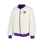 Women's Oatmeal, Purple Minnesota Vikings Switchback Reversible Full-Zip Jacket