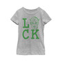 Girl's St. Patrick's Day Captain America face Luck Child T-Shirt