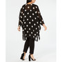 Plus Size Big Dot Chiffon Kimono