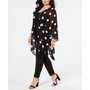 Plus Size Big Dot Chiffon Kimono