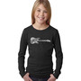 Big Girl's Word Art Long Sleeve T-Shirt - Rock Guitar