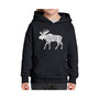 Big Girl's Word Art Hooded Sweatshirt - Moose