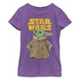 Girl's Star Wars: The Mandalorian The Child Retro Logo Stance Child T-Shirt