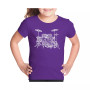 Big Girl's Word Art T-shirt - Drums