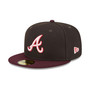 Men's Brown, Maroon Atlanta Braves Chocolate Strawberry 59FIFTY Fitted Hat