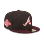 Men's Brown, Maroon Atlanta Braves Chocolate Strawberry 59FIFTY Fitted Hat