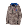 Women's Leopard Philadelphia 76ers Gabriella Windbreaker Half-Zip Hoodie