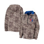 Women's Leopard Philadelphia 76ers Gabriella Windbreaker Half-Zip Hoodie