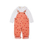 Child Girl and Child Boy Heart Print Corduroy Overalls