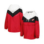 Women's Red, White Detroit Red Wings Staci Half-Zip Windbreaker Jacket