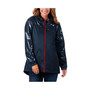 Women's Navy New England Patriots Double-Coverage Full-Zip Hoodie Jacket