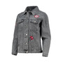 Women's Gray Alabama Crimson Tide Patches Full-Button Denim Jacket