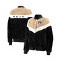 Women's Black, Cream Brooklyn Nets Riot Squad Sherpa Full-Snap Jacket