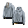 Women's Gray Pittsburgh Steelers Sherpa Full-Zip Hoodie Jacket