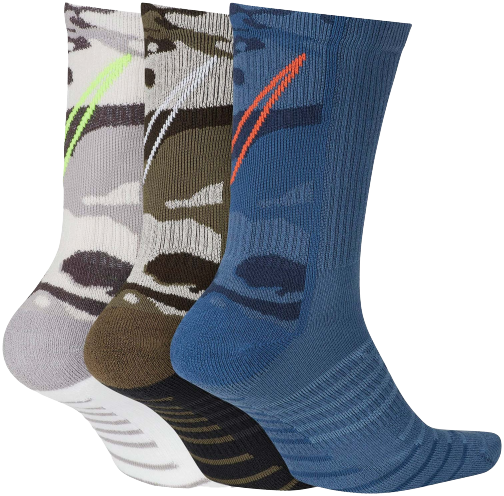 Nike Socks U NK Everyday Max Cush Crew 3P Blue Grey Green Black