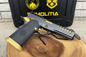 Watchtower DEMOLITIA Double Stack 1911 9mm 5in Ported Gold/Black Pistol