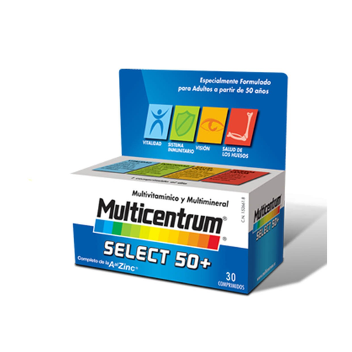 Multicentrum select 50+ 30 comprimidos