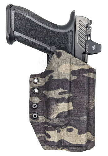 Fury Carry Solutions Range Holster with Multicam Black Ghostmen Designs Cordura Holster Wrap.