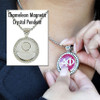 Chameleon Magnetic Necklace with Interchangeable   Ball Marker Alpha Phi Black & Gold