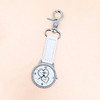 White Crystal Double Heart Bag Watch