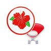 Hibiscus Ball Marker with Hat Clip