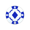 Poker Chip Blue Diamond Ball Marker with Hat Clip