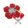 Hibiscus Glitzy Ball Marker with Hat Clip