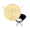 Gold Longhorn Ball Marker with Hat Clip