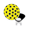 Polka Dot Yellow & Black Glitzy Ball Marker with Hat Clip