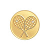 Gold Crossed Racquets Ball Marker and Hat Clip adorned with Crystals from Swarovski®
