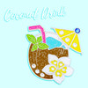 Tropical Coconut Drink Golf Ball Marker with Swarovski Crystals by Navika