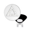 Delta Silver Pyramid Golf Ball Marker with Swarovski Crystals by Navika