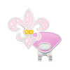 Pink Fleur De Lis Golf Ball Marker with Swarovski Crystals by Navika