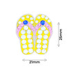 Yellow Flip Flops / Sandals Golf Ball Marker with Swarovski Crystals by Navika